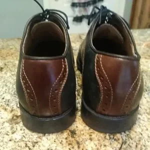 Johnston Murphy Oxford Saddle Two Tone Black Brown Leather Lace Up Shoes 9M Johnston & Murphy | Shoes | Johnston Murphy Oxford Saddle  main image 3
